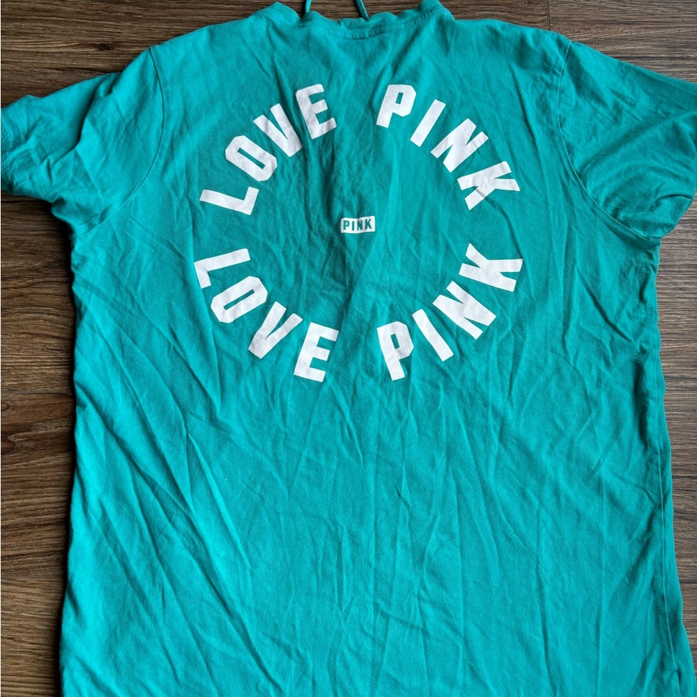 PINK Blue Lace Up Tee 🩵